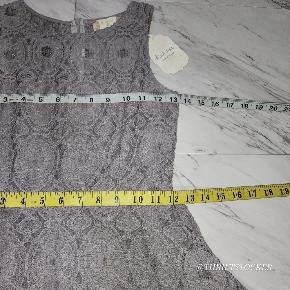 Altar’d State Halo Lace Sleeveless Fit & Flare Mini Dress - Picture 6 of 8